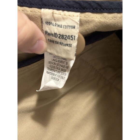 L.L. Bean Utility Jacket Coat Khaki Tan Women’s Sz Large Pima Cotton Button Up - Picture 5 of 10